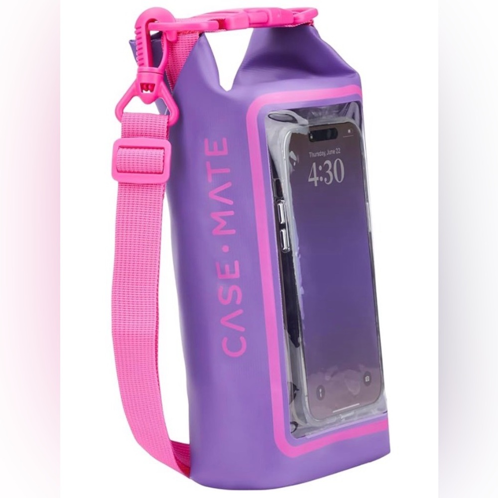 case-mate Purple Phone Dry Bag with Pink Trim